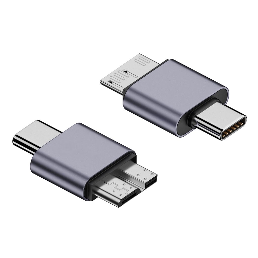 Verilux USB C to Micro B Adapter, Type C to USB 3.0 Micro B Hard Drive Adapter Compatible with MacBook Pro Air, Toshiba, Seagate, WD External Hard Drive, Galaxy S8/S9/S10, My Passport Elements Verilux USB C to Micro B Adapter, Type C to USB 3.0 Micro B Hard Drive Adapter Compatible with MacBook Pro Air, Toshiba, Seagate, WD External Hard Drive, Galaxy S8/S9/S10, My Passport Elements